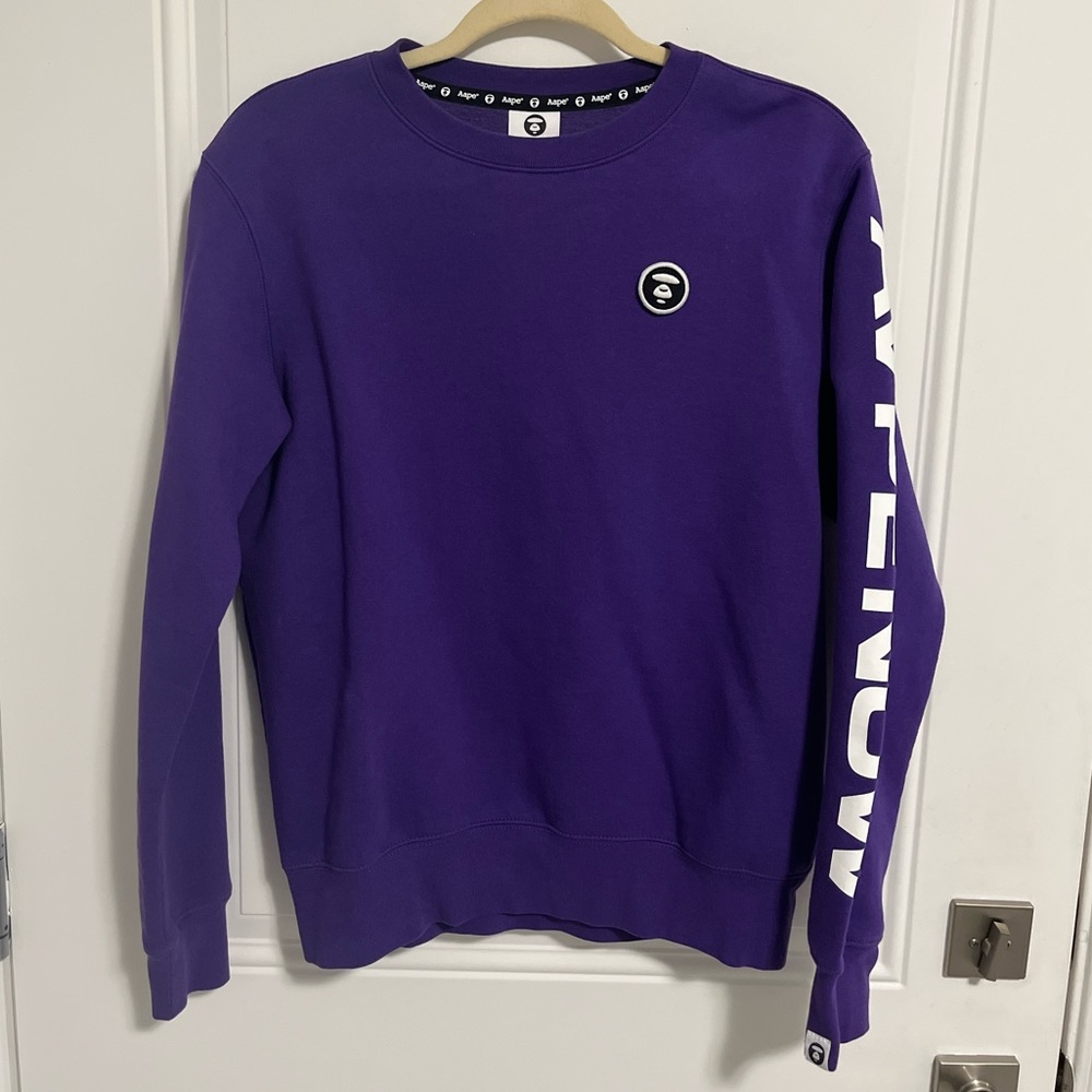 NWT - AAPE by A Bathing Ape (BAPE) Small Logo Sweatshirt - Men L/Women XL